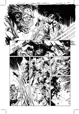 Jonas Scharf | Infernal Hulk vs Wolverine Page 19 | Geoff M Art Sales