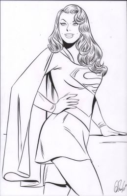 Des Taylor | Supergirl Pinup - Signed | Anthony’s Comic Book Art