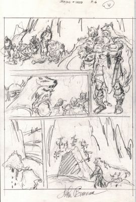 John Buscema | Savage Sword of Conan #222 P 6 (11 X 17 Inch Bronze Age Prelim) | Romitaman