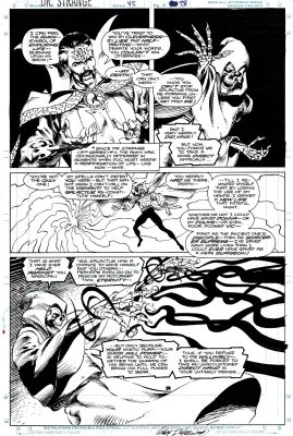 Geof Isherwood | Doctor Strange #45 P 28 (4 Large Panels with Dr Strange Battling Death in Every Panel!) | Romitaman
