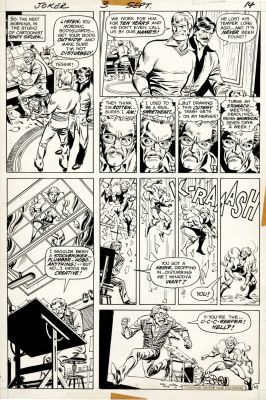 Ernie Chan, Jose Luis Garcia Lopez | The Joker #3 P 10 (Great Garcia-Lopez Inks! Creeper Battles an Evil Comic Strip Artist At His Artist Table!) 1975 | Romitaman
