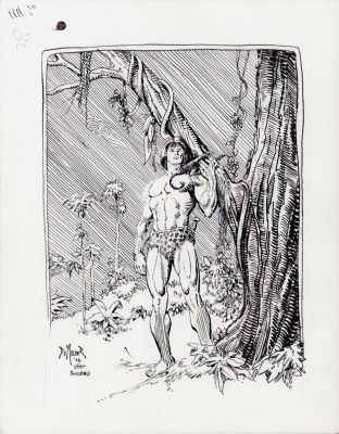 Kim Demulder | Tarzan in the Jungle Pencil + Ink Art Commission - Signed 2022 | Anthony’s Comic Book Art