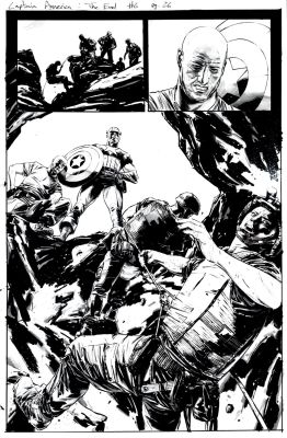 Mitch Breitweiser | Captain America: the Chosen #6 Last Page Splash (Captain America Gives a Soldier Strength!) 2007 | Romitaman