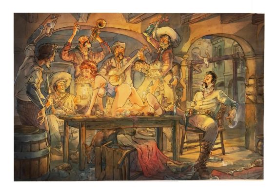 SALOMONE Paul - TRAVAIL DE COMMANDE La Cantina -Grande illustration