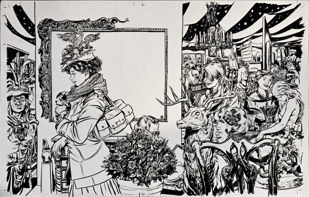 Nathan Fox | ’The Magazine Antiques’ Published Gatefold Cover Art (Very Large) 2009 | Romitaman