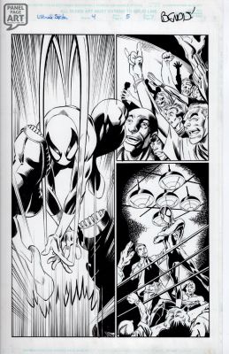 Mark Bagley | Ultimate Spider-Man 4 Page 5 Splash | Panel Page Art