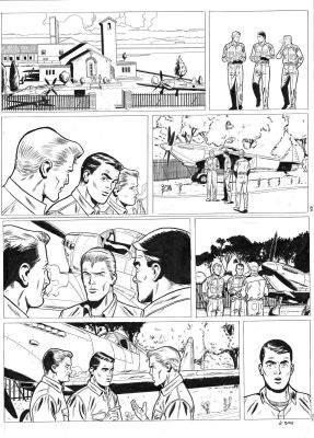 Le Bras Andrã© | Planche originale 34 BUCK DANNY (classic) tome 9 - Le Vol du Rapier - | Galerie Napoléon