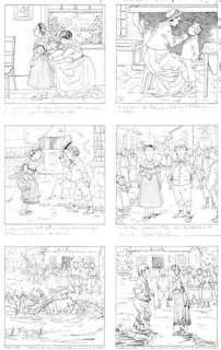 CHRISTOPHE. Â« Orgueil Â». Encre de Chine noire rehaussée d’aquarelle bleue | Tessier Sarrou