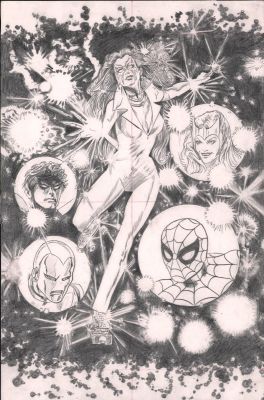 Michael Duron | Dazzler #1 Pencil Cover Re-Creation - Signed on Back | Anthony’s Comic Book Art