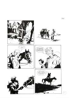 Milazzo (E Studio) | Original page for Ken Parker. Cm. 36,5x51. Ink. Mint. Code 1858. | Segni e Disegni