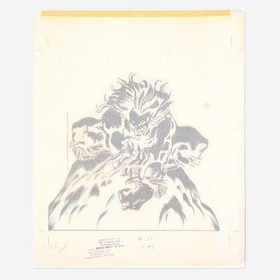 Lot 323 - Marvel Comics ’Sabretooth’ Shirt Design (Comic Images, 1980’s) | Landry Pop Auctions