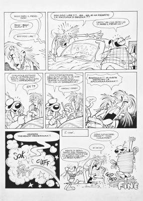 Tavola originale Giorgio Cavazzano “Oscar e Tango Benzinai” pag.4 | Venere Comic Art