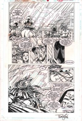 Sam de La Rosa, Tom Lyle | Spider-Man #59 P.26 - Transpatial Time Vortex - Signed - 1995 | Anthony’s Comic Book Art