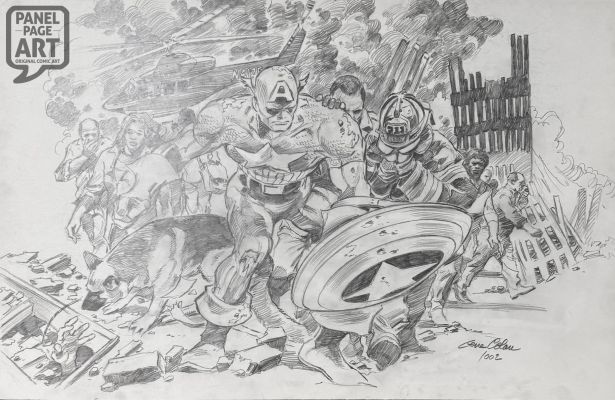 Gene Colan | Captain America - 9/11 Tribute Art | Panel Page Art