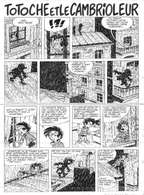 Tabary | TOTOCHE, planche originale 1 Totoche et le cambrioleur | Galerie Napoléon