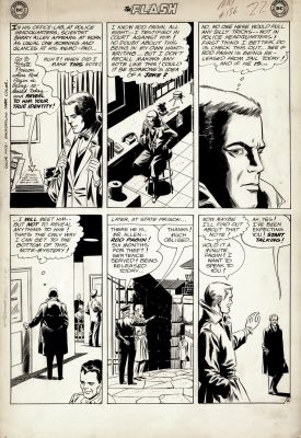 Carmine Infantino, Joe Giella | The Flash #136 P 2 (Barry Allen in Every Panel Being Hyptnotized By the Villain Named Pagin!) Large Art - 1962 | Romitaman
