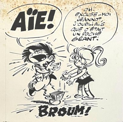 Tabary | CORINNE ET JEANNOT, Illustration originale de Corinne et Jeannot | Galerie Napoléon