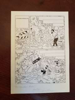 Rodier, Yves - Planche originale (p.8) du mensuel Safarir - Dinos en Stock - Tintin - EO (2011) | Catawiki