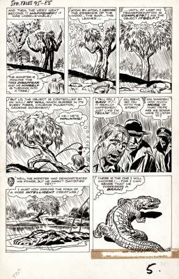 Dick Ayers Jack Kirby | Strange Tales #95 P 5 (The 2-Headed Monster Turns Into a Giant 2 Headed Tree Monster & Then Turns Into an Alligator!) Large Art - 1961 | Romitaman