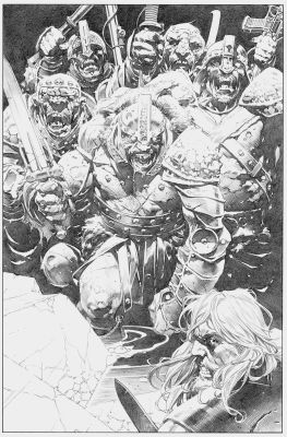 Tomas Giorello | Tomï¿½S Giorello X-O Manowar #2 Page 9 Original Art Ï¿½ Epic Battle Scene | ComicArtFans Classifieds