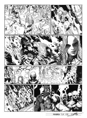 Secher Valentin | Planche originale 19 signée de Méta-Baron T.05 | Galerie Napoléon
