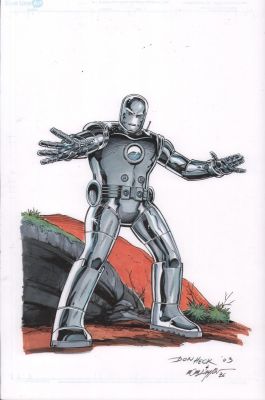 Bob Layton, Don Heck | Classic Iron Man Full Figure Color Commission - Signed - 2003/26 | Anthony’s Comic Book Art