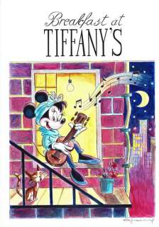 Minnie Mouse - Breakfast at Tiffany’s - Tony Fernandez  - Original Painting - 42 x 30 cm | Catawiki