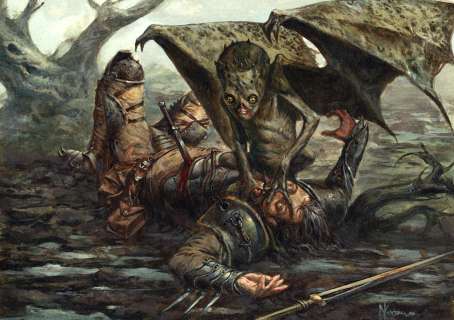 Dave Kendall - Magic the Gathering cadaver imp 16.5 by 12 inches