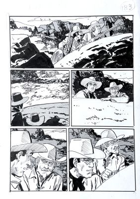 Horacio Altuna | Original page for Tex "Inferno a Red Junction". Cm. 21x30. Ink. Mint. Code 2043. | Segni e Disegni