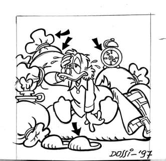 Uncle Scrooge - Dossi, Sandro - Illustrazione originale - Original art (1997) | Catawiki