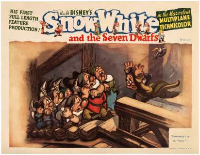 "SNOW WHITE AND THE SEVEN DWARFS" 1937 ORIGINAL RELEASE LOBBY CARD. | Hake’s