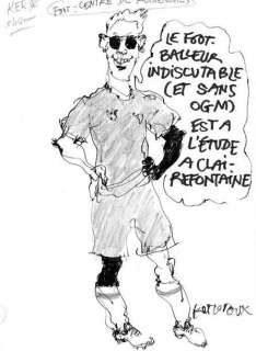 Kerleroux | Foot Feutre, signé 29,7 x 21 cm Canard enchainé, 2011 | Aponem