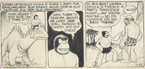 105: Hamlin Alley Oop daily 12/29/38 original comic art | Russ Cochran