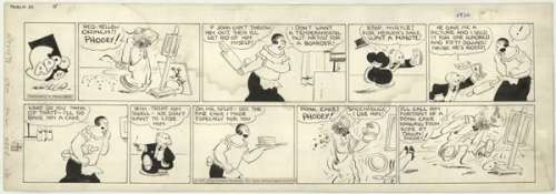 217: Segar Sappo Sunday topper 1930 original comic art | Russ Cochran