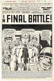 Jack Kirby - Machine Man #9 p1 (Signed)