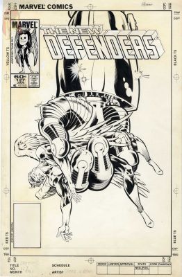 Lot 8 - Mike Zeck & John Beatty – The Defenders #127 Cover Original Art (1984) | Oberon Auctions