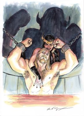 David López | Pin-Up Loki & Thor | The Green Room