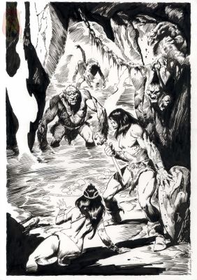 Michael Maikowsky | Conan Pin Up Recreation By Michael Maikowsky After John Buscema | ComicArtFans Classifieds