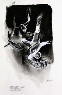 Follet | Bob Morane, illustration au lavis et Ã  la gouache… | Banque Dessinée