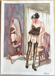Pin Up - Marco Nizzoli - original illustr. - Page volante - autres | Catawiki