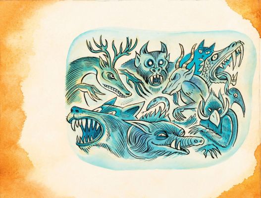 Richard Sala | Richard Sala - Monsters Painting Watercolor Illustration Original Art | ComicArtFans Classifieds