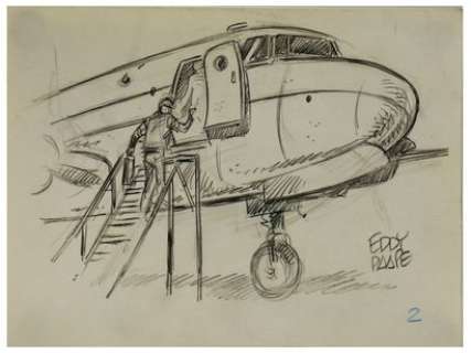 Eddy Paape (1920-2012)... | Eddy Paape (1920-2012) - 1 dessin préparatoir de la... | Arthema Auction