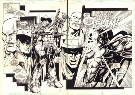 Chris Batista, Rich Faber - steel #12 pgs. 15 & 16 - steel vs. B‘aad dps - 1995