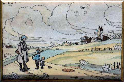 Hansi (Jean Jacques Waltz Dit. 1873-1951) | HANSI Â« En Alsace. 1915 Â». Aquarelle sur papier.… | Tessier Sarrou