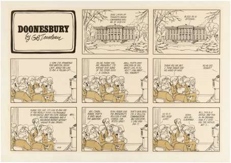 "DOONESBURY" 1981 SUNDAY ORIGINAL ART BY GARRY TRUDEAU. | Hake’s