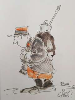 Tardi, Jacques - Dessin original en couleurs - C’était la guerre des tranchées - (1993) | Catawiki