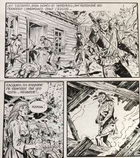 Les pionniers du nouveau monde T1 - Planche originale encre de Chine (p.12) - (1982) | Catawiki