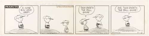 "PEANUTS" 1960 DAILY STRIP ORIGINAL ART BY CHARLES SCHULZ. | Hake’s