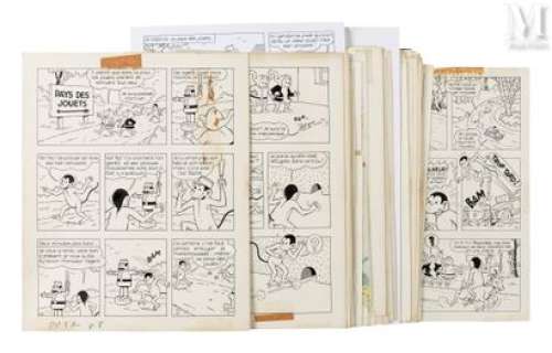 Dubois, Claude (1934... | Jouets - Ensemble de 45 planches originales de l’histoire... | Maison Good