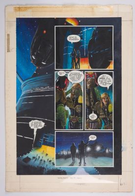 John Wagner 2000 AD Judge Dredd Megazine Prog #11 Young Death Full Colour Comic Page (Fleetway, | Stanley Gibbons Baldwin’s